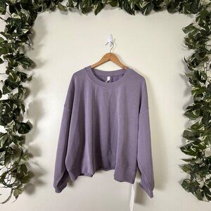 Lululemon Athletic Perfectly Oversized Crop Crew Purple Ash NWT Women’s Sz 18
